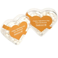 Acrylic Hearts Filled with Confectionery | Custom Branded | Promotional confectionery | BRAND KNEW PROMOTIONAL PRODUCTS