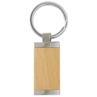 Natural Wood Key Ring