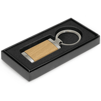 Natural Wood Key Ring | Custom Branded | Promotional Keyring | BRAND KNEW PROMOTIONAL PRODUCTS