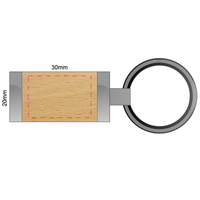 Natural Wood Key Ring