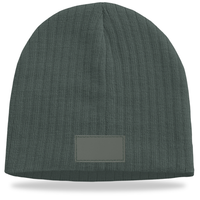 Cable Knit Beanie with Patch