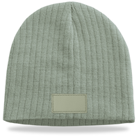Cable Knit Beanie with Patch
