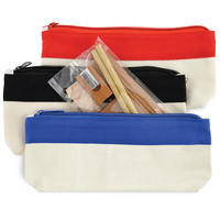Canvas Pencil Case With Bamboo Stationery Set