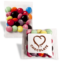 Chocolate Beans in Cello Pack - 25grm | Custom Branded | Promotional confectionery | BRAND KNEW PROMOTIONAL PRODUCTS
