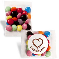Chocolate Beans in Cello Pack - 25grm | Custom Branded | Promotional confectionery | BRAND KNEW PROMOTIONAL PRODUCTS