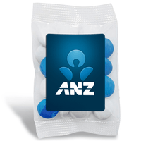 Chocolate Beans in Cello Pack - 25grm | Custom Branded | Promotional confectionery | BRAND KNEW PROMOTIONAL PRODUCTS