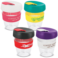 Clear Carry Cup | Custom Branded | Promotional Reusable Cup | BRAND KNEW PROMOTIONAL PRODUCTS