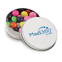 Confectionery Filled Round Tin | Custom Branded | Promotional confectionery | BRAND KNEW PROMOTIONAL PRODUCTS