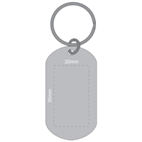 Dog Tag Key Ring