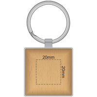 Echo Beech Wood Square Key Ring