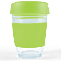 Flip Lid Glass Cup | Custom Branded | Promotional Reusable Cup | BRAND KNEW PROMOTIONAL PRODUCTS