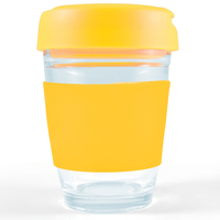 Flip Lid Glass Cup