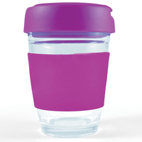 Flip Lid Glass Cup | Custom Branded | Promotional Reusable Cup | BRAND KNEW PROMOTIONAL PRODUCTS