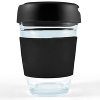 Flip Lid Glass Cup