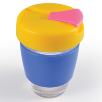 Flip Lid Glass Cup