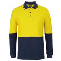 Hi-Vis Cotton Tradies Polo - Long Sleeve