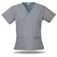 Ladies Contrast Crossover Scrubs Top