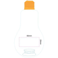 Light Up Bulb Bottle | Custom Branded | Promotional Drink Bottle | BRAND KNEW PROMOTIONAL PRODUCTS