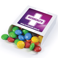 M&Ms in Tuck Box | Custom Branded | Promotional confectionery | BRAND KNEW PROMOTIONAL PRODUCTS
