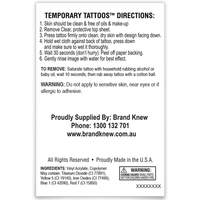 Medium Temp Tattoos | Custom Branded | Promotional tattoo | BRAND KNEW PROMOTIONAL PRODUCTS