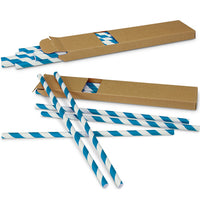 Drinking Paper Straws in Cardboard Box