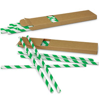 Drinking Paper Straws in Cardboard Box