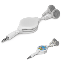 Retractable Earbuds | Custom Branded | Promotional Earbuds | BRAND KNEW PROMOTIONAL PRODUCTS