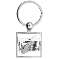 Metal Square Spinner Key Ring | Custom Branded | Promotional Keyring | BRAND KNEW PROMOTIONAL PRODUCTS