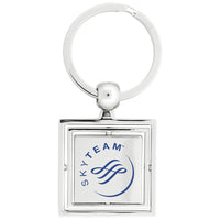 Metal Square Spinner Key Ring