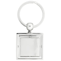 Metal Square Spinner Key Ring