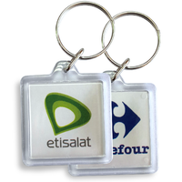 Square Acrylic Key Ring