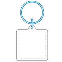 Square Acrylic Key Ring