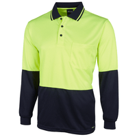 Traditional Hi - Vis Polo - Long Sleeve | Custom Branded | Promotional Safety | BRAND KNEW PROMOTIONAL PRODUCTS