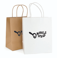 White Kraft Bag | Custom Branded | Promotional Paper Bag | BRAND KNEW PROMOTIONAL PRODUCTS