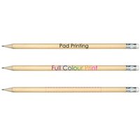 Wood Pencil With Eraser | Custom Branded | Promotional Pencils | BRAND KNEW PROMOTIONAL PRODUCTS