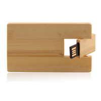 Wooden Credit Card Style USB Flash Drive