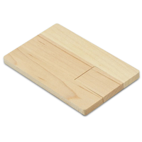 Wooden Credit Card Style USB Flash Drive