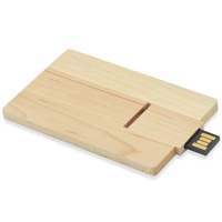 Wooden Credit Card Style USB Flash Drive