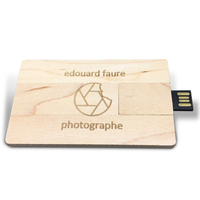 Wooden Credit Card Style USB Flash Drive