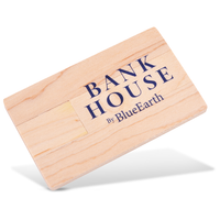 Wooden Credit Card Style USB Flash Drive