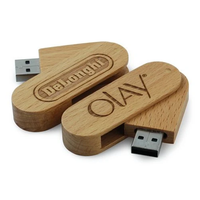 Wooden Swivel USB Flash Drive