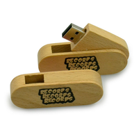 Wooden Swivel USB Flash Drive