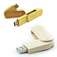 Wooden Swivel USB Flash Drive