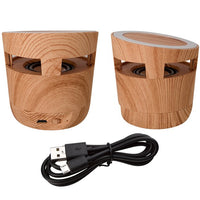 Woodgrain Wireless Charging Pad & Speaker