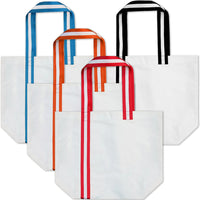 Cotton Canvas Bag with Stripes
