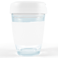 Flip Lid Glass Cup
