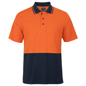 Hi-Vis Cotton Tradies Polo - Short Sleeve