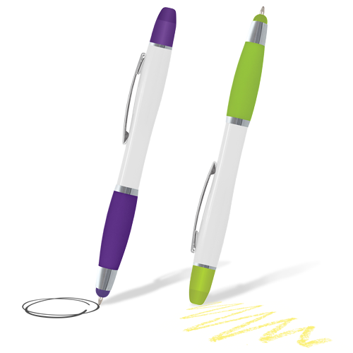 Multi Function Highlighter Pen with Stylus