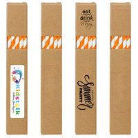 Drinking Paper Straws in Cardboard Box
