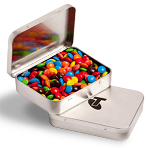 Confectionery Filled Rectangular Tin